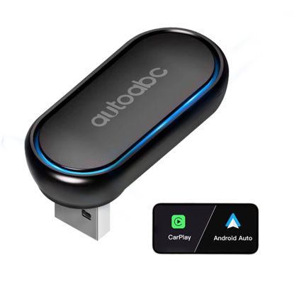 Picture of Wireless CarPlay/Android Auto 2in1 Mini Plug and Play 360 ° Rotation Multicolour USB Dongle for OEM Wired CarPlay/Android Auto After 2016 Cars,Convert Wired to Wireless Keep Original Car Function