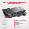Picture of AV Access KVM Switch Dock for a Laptop and 2 Desktop PCs, Dual 4K Monitor USB C Docking Station, Type-C 65W Charging for Laptop, Ethernet, EDID, Hotkey Switch, HDMI, 4K@60Hz, 1080P@240Hz, USB 3.0