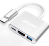 Picture of AKWOR 3 in 1 USB C to HDMI Adapter Multiport, 4K Digital AV Adapter USB C Hub with USB 3.0 OTG PD 100W Compatible for iPhone 15 Series, MacBook, iPad Air/Pro, Samsung S24 to HDTV Projector Monitor