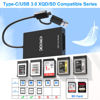 Picture of XQD Card Reader - XQD SD Card Reader Dual-Slot USB/Type C Memory Card Reader - 5Gpbs Sony XQD Reader for Sony G/M Series, Lexar 2933x/1400x USB Mark XQD Card,SD/SDHC for iPhone 15/Windows/Mac/Android