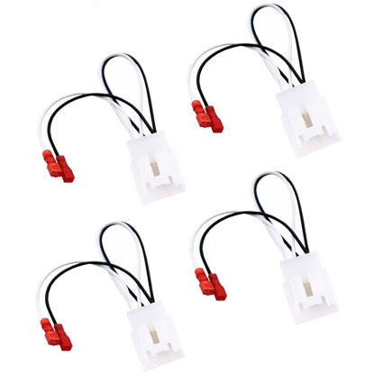 Picture of SINGWAYS 72-5602 Car Replacement Door Speaker Wiring Harness Plug Connector for 2011-2021 Ford F-150 Fusion Escape Focus Bronco Mustang Mondeo MK4 Mazda 2 3 6 CX5 Cable Plug Speakers Harness - 4 PCS