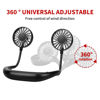 Picture of Portable Neck Fan Rechargeable Personal Hand-Free Fan Mini USB Wearable Neckband Sport Fan, 3 Speed Adjustable, 360 Degrees Free Rotation Perfect for Working, Traveling, Office, Reading (Full Black)