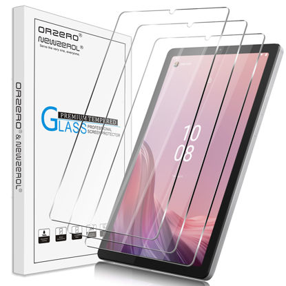 Picture of Orzero (3 Pack) Compatible for Lenovo Tab M9 (9 inch) Tempered Glass Screen Protector, Bubble-Free 9 Hardness HD
