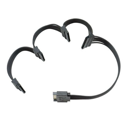 Picture of YiKaiEn SATA 15 Pin Male to SATA Female Power Supply Cable 23inch 58cm (1 to 4)