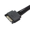 Picture of YiKaiEn SATA 15 Pin Male to SATA Female Power Supply Cable 23inch 58cm (1 to 4)