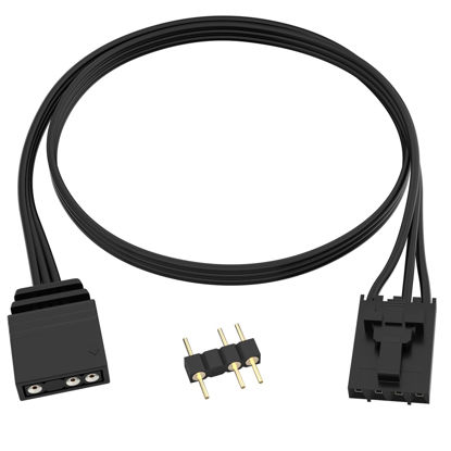 Picture of 4 Pin to 3 Pin RGB Adapter for Corsair RGB HUB, Lighting Node CORE, Commander CORE and iCUE Commander CORE XT, Converter to Standard 5V 3 Pin ARGB Fan Device