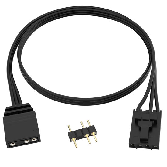 Picture of 4 Pin to 3 Pin RGB Adapter for Corsair RGB HUB, Lighting Node CORE, Commander CORE and iCUE Commander CORE XT, Converter to Standard 5V 3 Pin ARGB Fan Device
