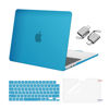 Picture of MOSISO Compatible with MacBook Air 13 inch Case 2025 2024 2023 2022 M3 A3113 M2 A2681, Plastic Hard Shell&Keyboard Cover&Screen Film&Type C Adapter for MacBook Air 13.6 inch Case, Aqua Blue