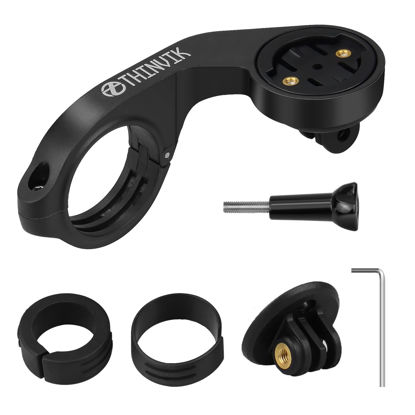 Picture of Thinvik Bike Computer Mount Out Front Mount for Garmin Edge1040 1030 840 830 540 530 130 Bike Computer GPS Compatible with 31.8mm 25.4mm Handlebar with Quarter Turn Mount…