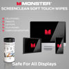 Picture of Monster ScreenClean Soft Touch Wipes, Screen Cleaner Wipes for Computer Screens, TV, Phones, Tablets, and Car Touch Screens, Home Office, 70 Count