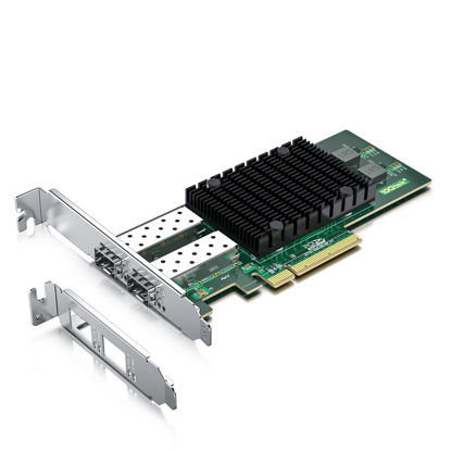 Picture of 10Gtek 10Gb PCI-E NIC Network Card, Dual SFP+ Port, with Original Intel X710-BM2, PCI Express Ethernet LAN Adapter Support Windows Server/Windows/Linux/ESX, Compare to Intel X710-DA2