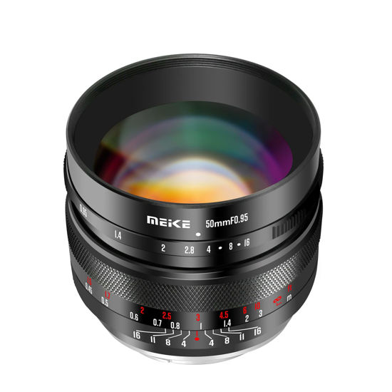 Picture of Meike 50mm f0.95 Large Aperture Manual Focus Lens Compatible with Sony E Mount Mirrorless Cameras A6400 A5000 A5100 A6000 A6100 A6300 A6500 A6600
