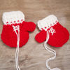 Picture of Zeroest Newborn Photography Prop Crochet Baby Boxer Outfit Knit Baby Photo Prop Costume Boxing Trunks Set (Red)