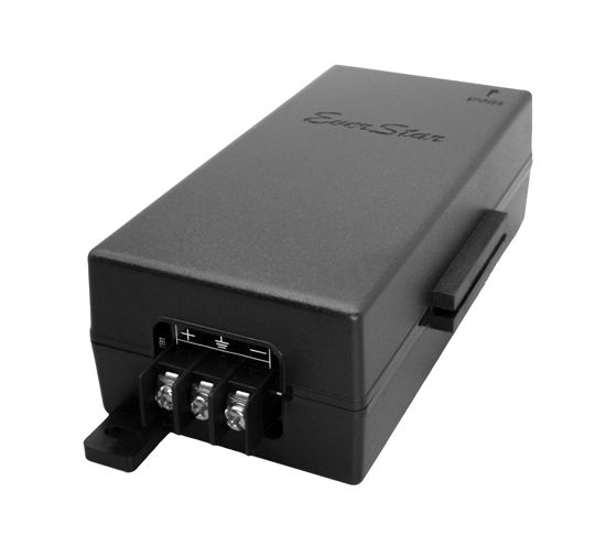Picture of EverStar iPoE-24W24DW 100Mbps | 9-36V DC in | 24V/1A 24W DC PoE Out | DC-DC Converter + Passive Mode B Solar PoE Injector for airCube ISP,G3FlexCam,locoM9/5/2,NSM5/3/365/2 | Black
