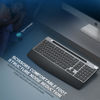 Picture of JOYACCESS Wireless Keyboard,Ergonomic Wireless Keyboard with Wrist Rest,Computer Keyboard with Phone Holder, Volume Knob, 2.4 GHz Wireless USB Receiver - for Computer Mac PC Laptop - Black Grey