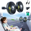 Picture of Nauttxon Battery Fan for Car Backseat, 360°Rotatable Car Fans for Backseat for Kids, [Comes with Car Charger&USB C Cable] 3 Speeds Separate Control Rechargeable Fan for Car Seat for Vehicles SUV RV