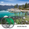 Picture of NEEWER 55mm CPL UV Lens Filter Kit, Circular Polarizer(Polarizing) UV Protection Filter Set with HD Optical Glass with Double Sided 30 Layer Nano Coatings Ultra Slim Aluminum Frame