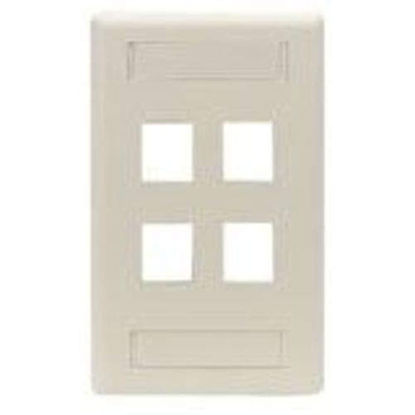 Picture of Black Box GigaStation2 4 Socket Network Faceplate - 4 x Socket(s) - Ivory