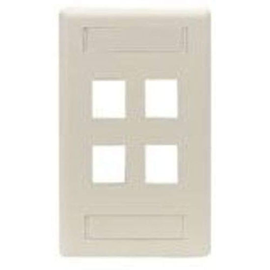 Picture of Black Box GigaStation2 4 Socket Network Faceplate - 4 x Socket(s) - Ivory