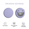 Picture of Alsukeay 4 Pack AirTag Holder for Kids Hidden Silicone Case Cover with Safety Pins for Children Elderly Pets Backpack Luggage (White/Green/Pink/Purple)