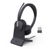 Picture of Yealink BH70 with Stand Wireless Bluetooth Headset with Microphone for Work, up to 35h Talking Battery Life, 3 Noise Cancellation Mics, Teams Certified, ≤90min Fast Charging, NO Power Adapter Needed