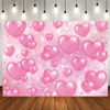 Picture of LTLYH 7×5ft Pink Heart Photo Backdrop Early 2000s Party Decorations Old School Backdrops Valentine's Day Glitter Heart 16th 18th 30th Women Men 90s Happy Birthday Background Selfile Wall Decor 256