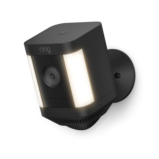 Picture of Certified Refurbished Ring Spotlight Cam Plus, Battery | Two-Way Talk, Color Night Vision, and Security Siren (2022 release) - Black