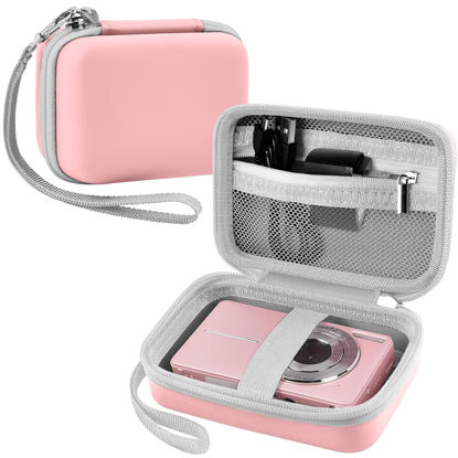 Picture of Leayjeen Digital Camera Case Compatible with Lecran/CAMKORY/IWEUKJLO/VAHOIALD/uikicon/jckduhan/akjjhfue FHD 1080P 44MP Point Digital Camera,Compact Digital Camera for Teens and Kids-Pink(Case Only)