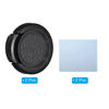 Picture of PATIKIL 27mm Lens Cap, 2 Pack Sides Pinch Snap Camera Lens Cover for Front Lens with Cloth, Suitable for 27mm Thread Universal DSLR Lenses, Black for Nikon, for Fujifilm, for Pentax
