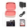 Picture of Cwatcun Digital Camera Case, Small Camera Pouch Carrying & Protective Case for AbergBest 2.7" LCD Kodak Pixpro/Canon PowerShot ELPH 180/190 / DSCW830 Travel Cameras, Waterproof Shockproof Case, Pink