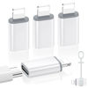 Picture of MoKo USB C to Lightning Adapter 4 Pack, Not for Audio/OTG, Lightning Male to USB C Female Adapter for iPhone 14/13/12/11/X Series, iPad/AirPods, Charging & Data Sync, with Anti-Lost Loop, White