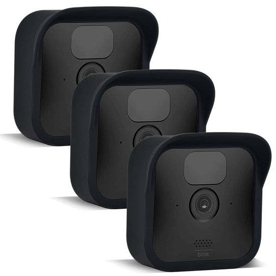 Picture of Hisewen Silicone Cover Case for All-New Blink (3rd Gen) Outdoor Camera-3 Pack, UV Weather Resistant Protective Cover for Blink Indoor Outdoor Home Security Camera (Black)