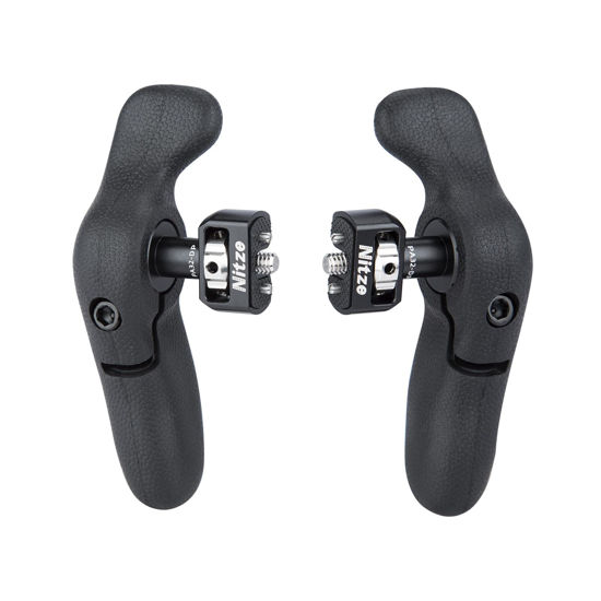 Picture of Nitze Side Handle Kit with 1/4" Screw and Detachable Locating Pins, Lightweight Side Handle for Smartphone Cage, iPad Cage and Monitor Cage - PA32D