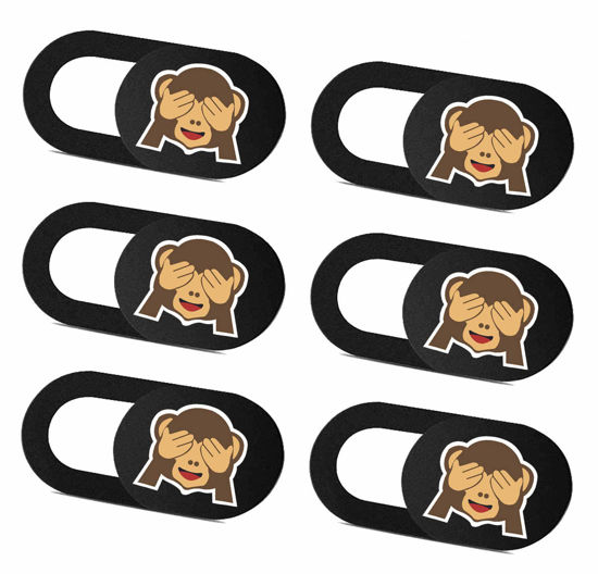 Picture of SIREG Webcam Cover Slide Ultra Thin - Cute Monkey Web Camera Cover fits Laptop,Tablet, Computer, Smartphone,Protect Your Privacy and Security,Strong Adhesive