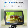 Picture of TOMLOV DM9 Pro 7" HDMI Digital Microscope 1200X with IPS Screen, 16MP Coin Microscope Magnifier for Entire Coin View, 1080P LCD Soldering Microscope for Adult with 10 LED Lights, PC/TV View, 32GB