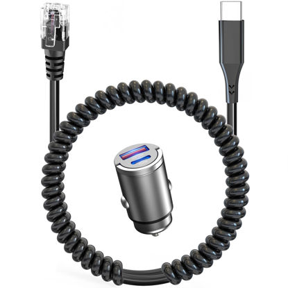 Picture of Radar Detector Cable,USB-C to RJ11 Plug Charging Kit,with Automatic Recognition and Matching Voltage Function,for Escort Max360 Unide Beltronics Cobra DualPro 360 Radenso XP etc Radar Detector