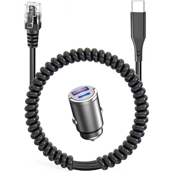 Picture of Radar Detector Cable,USB-C to RJ11 Plug Charging Kit,with Automatic Recognition and Matching Voltage Function,for Escort Max360 Unide Beltronics Cobra DualPro 360 Radenso XP etc Radar Detector