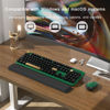 Picture of MPTOG Colorful Wireless Computer Keyboard and Mouse Combo with Round Typewriter Keycaps, Retro Design, Power Switch, Ergonomic Design, 2.4GHz Wireless for Windows, Mac, PC(Dark Green)