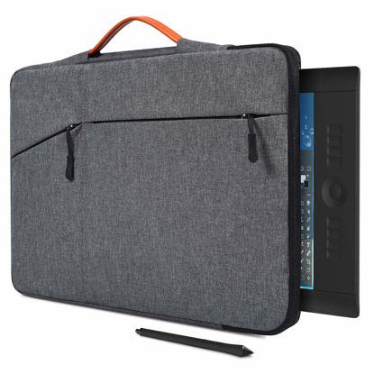 Picture of Waterproof Drawing Tablet Sleeve Case Compatible with Huion KAMVAS Pro 16, Wacom Cintiq Pro 16/ Cintiq 16/Intuos Pro Large PTH860, Space Grey