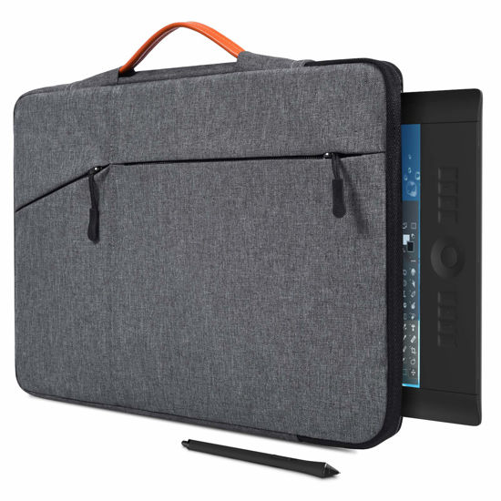 Picture of Waterproof Drawing Tablet Sleeve Case Compatible with Huion KAMVAS Pro 16, Wacom Cintiq Pro 16/ Cintiq 16/Intuos Pro Large PTH860, Space Grey