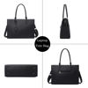 Picture of Laptop Bag for Women 17 inch Casual Work Bags for Women with USB Charging Port Laptop Tote Bag for Women with Clutch Purse (Black)