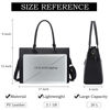Picture of Laptop Bag for Women 17 inch Casual Work Bags for Women with USB Charging Port Laptop Tote Bag for Women with Clutch Purse (Black)
