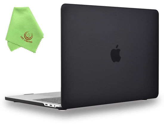 Picture of UESWILL Smooth Matte Hard Shell Case Cover Compatible with MacBook Pro 16 inch with Touch Bar & USB-C, Release 2019 2020, Model A2141, Black