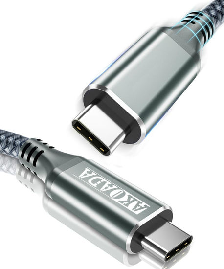 Picture of Thunderbolt 3.0 Cable 3.3ft, USB C to USB C Supports 40Gbps Data Transfer 100W 5A Charging USB C Thunderbolt Cable Compatible with iPhone 15/Plus/Pro Max, MacBooks, iPad Air 4, Pro 2020, Hub, Docking