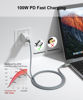 Picture of Thunderbolt 3.0 Cable 3.3ft, USB C to USB C Supports 40Gbps Data Transfer 100W 5A Charging USB C Thunderbolt Cable Compatible with iPhone 15/Plus/Pro Max, MacBooks, iPad Air 4, Pro 2020, Hub, Docking