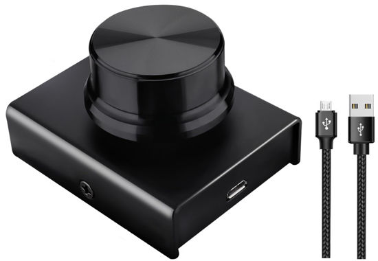 Picture of USB Volume Control Multimedia Controller Knob PC Volume Control Knob Speaker Audio Multimedia Volume Remote Control Adjuster with One Key Mute Function Support Win7/8/10/XP/Mac/Vista/Android/iOS