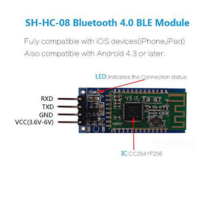 Picture of DSD TECH Bluetooth 4.0 BLE Slave UART Serial Module Compatible with iOS Device iPhone for DIY