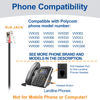 Picture of RJ9 Phone Headsets with Microphone Noise Cancelling, Binaural Office Telephone Headsets Work for Polycom VVX411 VVX410 VVX400 VVX500 VVX310 VVX311 VVX350 VVX250 VVX201 VVX101 Landline Phones