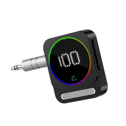 Picture of LOFICOPER Bluetooth 5.3 AUX Adapter for Car, Wireless Bluetooth Audio Receiver, Noise Cancelling Music Receiver with LED Display, Type-C Port, for Car Audio System, Speaker, Hands-Free Calls