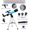 Picture of MaxUSee Lunar Telescope for Kids and Astronomy Beginners, Refractor Telescope with Finder Scope and 3 Eyepieces, Travel Telescope with Compact HD Binoculars for Moon Viewing Bird Watching Sightseeing